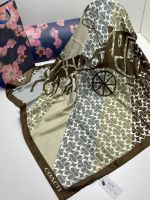 Платок шёлковый Coach коричневый 21012405