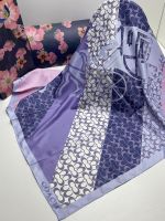 Платок шёлковый Coach сиреневый 21012404