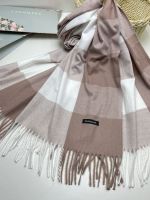 Палантин женский Cashmere  в клетку бежевый 04092304