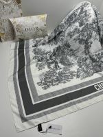 Платок шёлковый Dior серый 04072510