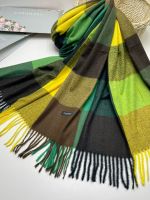 Палантин женский Cashmere  в клетку зеленый 04092300