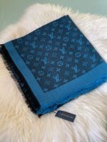 Платок брендовый LV голубой с черным  28092302