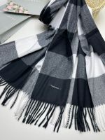 Палантин женский Cashmere  в клетку черный 04092302