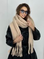 Шарф зимний  теплый 14112407 бежевый
