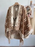 Палантин Hermes кашемировый светлый коричневый 28092322