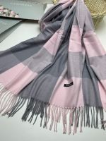 Палантин женский Cashmere  в клетку розовый 04092305