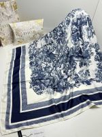 Платок шёлковый Dior синий 04072513