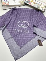 Женский шерстяной платок Gucci сиреневый 28112313
