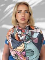 Шелковый платок TORIOLLI оливковый  021122