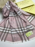 Палантин Burberry розовый с серым  03112512