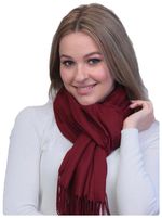 Шарф кашемировый  бордовый 241129