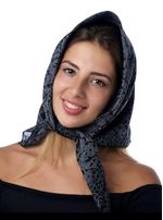 Платок из хлопка черный 260826