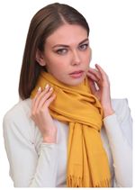 Шарф кашемировый желтый 241125