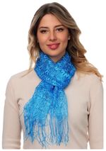 Шарф кружевной в церковь  голубой 060402