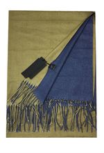 Палантин Cashmere зеленый с синим 8008