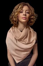 Шелковый платок Dulanna пудровый 260123