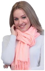 Шарф кашемировый  розовый 241128