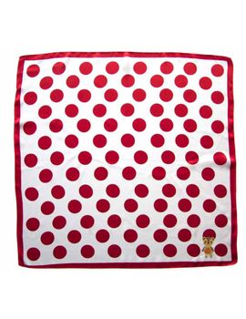 Платок женский Tranini из шёлка в горох красного цвета 0102 PLATOK 16