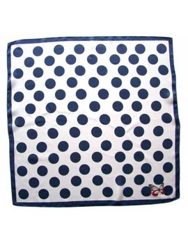 Платок женский Tranini из шёлка в горох синего цвета  0101 PLATOK 16