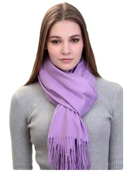 Шарф кашемировый лиловый 241120