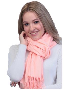 Шарф кашемировый  розовый 241128