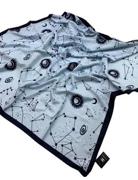 Шелковый платок Chanel 110112 голубой