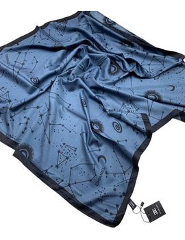 Шелковый платок Chanel 110115 синий