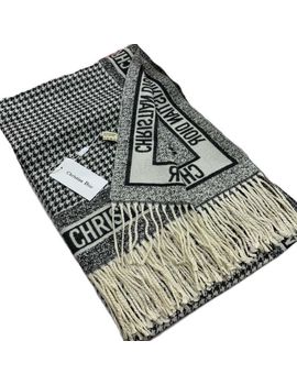 Палантин CHRISTIAN DIOR черный с белым 060112