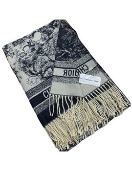 Палантин CHRISTIAN DIOR черный с белым 060113