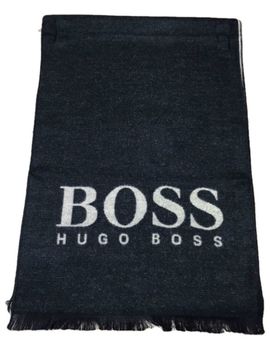 Шарф мужской теплый   BOSS черный 130101