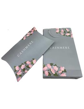 Комплект пакет и подарочная коробка серый KomplN4