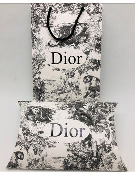 Комплект из пакета и подарочной коробки Dior серый