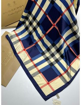 Шелковый платок Burberry 212111 синий