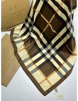 Шелковый платок Burberry 21212 коричневый