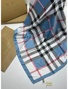 Шелковый платок Burberry 21211голубой