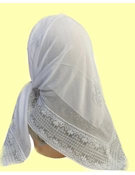 Платок в церковь  белый 050224