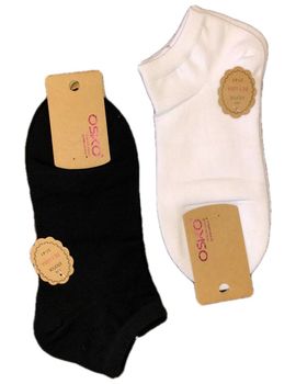 Носки женские короткие 2 пары белые черные  OSKO А1681/2