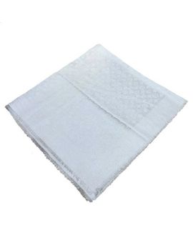 Платок брендовый шерстяной светло-серый с люрексом 180115