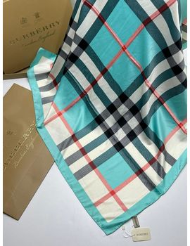 Шелковый платок Burberry 21218 бирюзовый