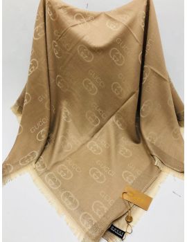 Платок Gucci бежевый с люрексом 050817