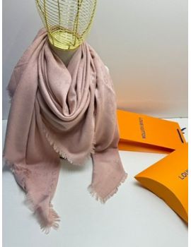 Платок брендовый шерстяной пудра 1119