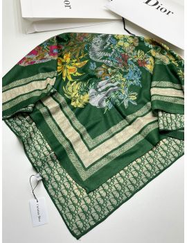Женский шерстяной платок Christian Dior серый 28112331