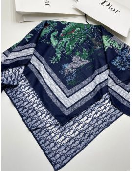 Женский шерстяной платок Christian Dior синий 28112330