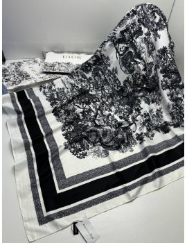 Платок шёлковый Dior черный 04072512