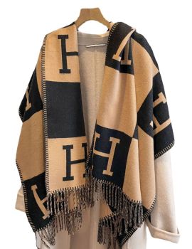 Палантин Hermes кашемировый бежевый 28092323