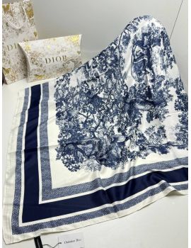 Платок шёлковый Dior синий 04072513