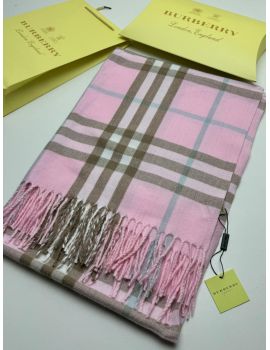 Шарф мужской  Burberry розовый с серый 03112502