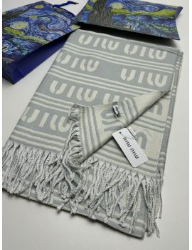 Палантин женский MIU MIU серый 04112502