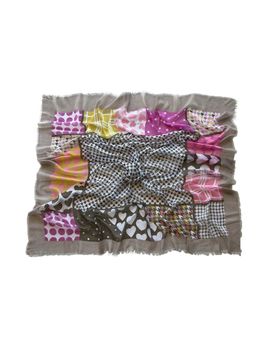 Платок Tranini из хлопка с вискозой коричневый 0178