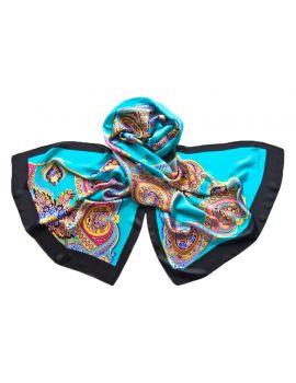 Палантин Tranini из шёлка 1652 голубой